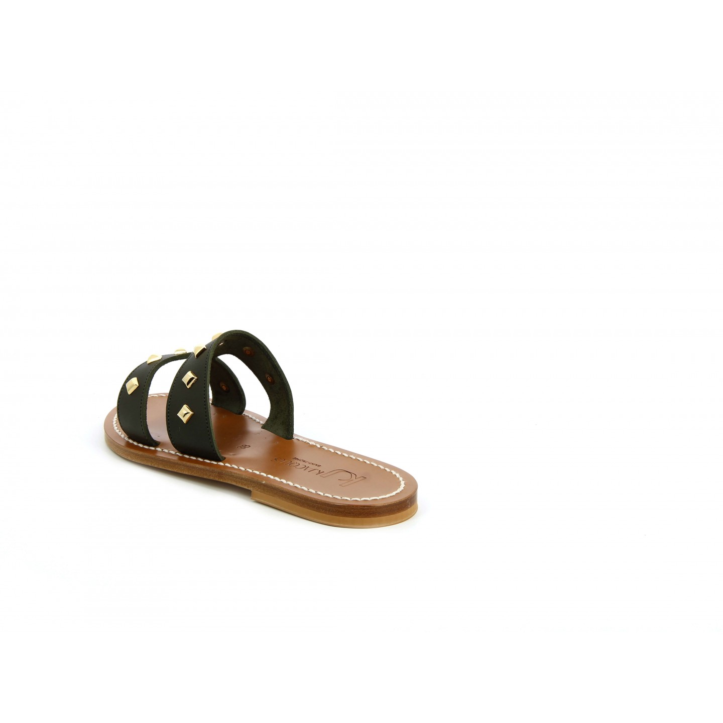 K.JACQUES MENANDREPYR Femme Cuir Pul Kaki