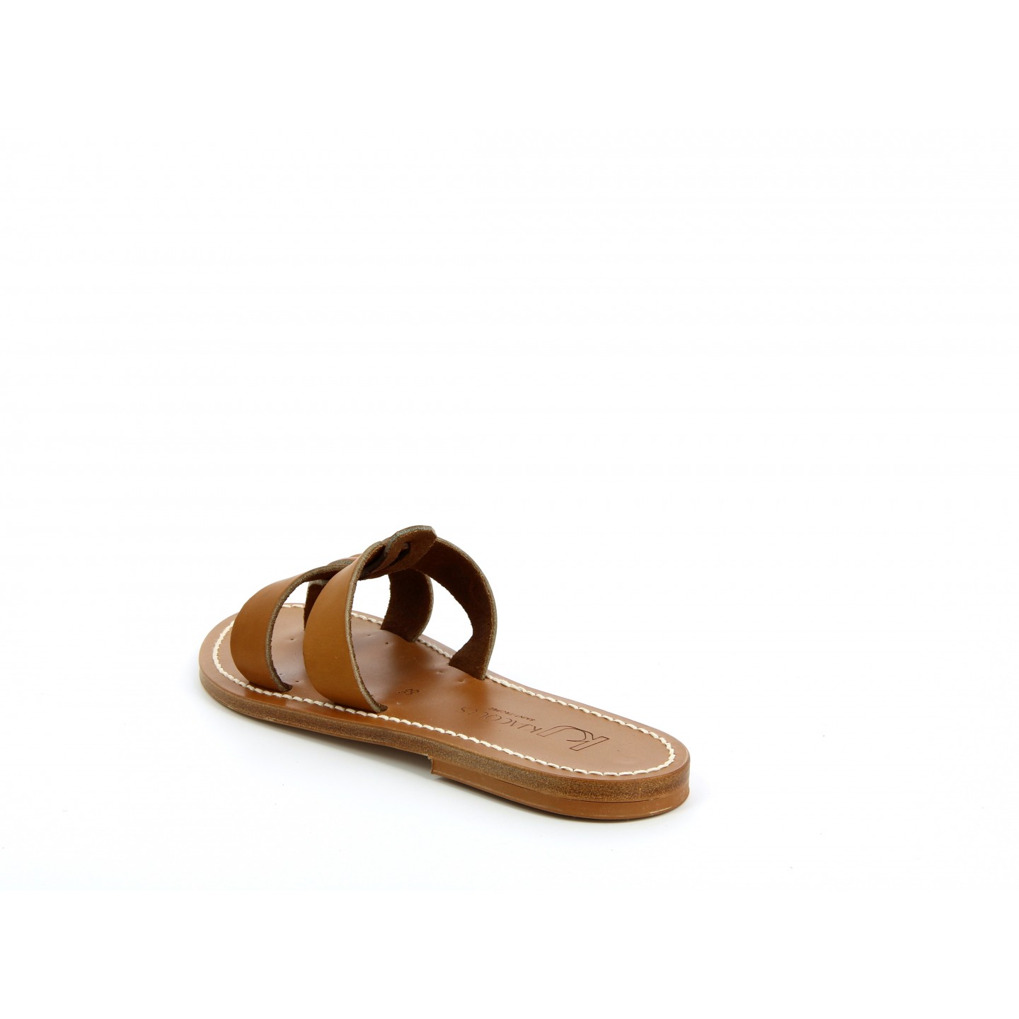 K.JACQUES MONTAUK Sandales Plates Cuir Pul Naturel