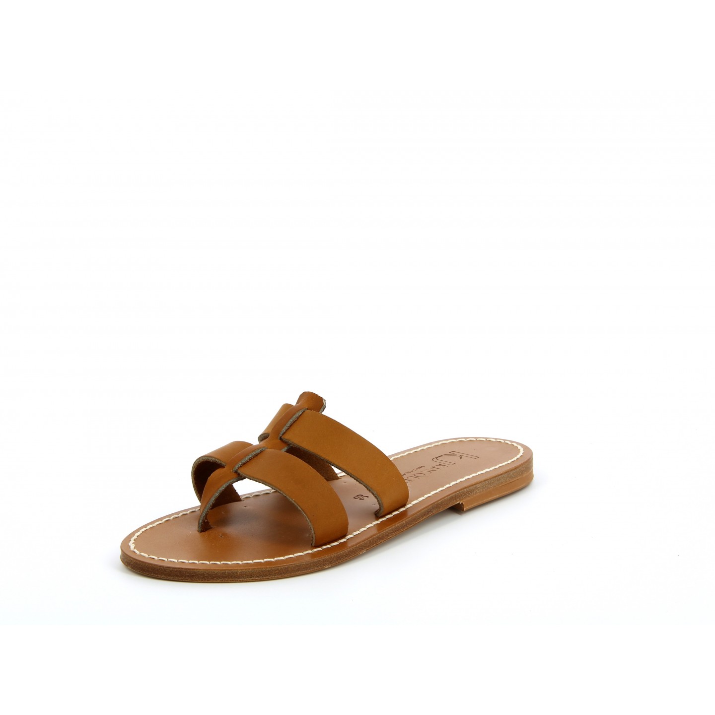 K.JACQUES MONTAUK Sandales plates Cuir Pul naturel