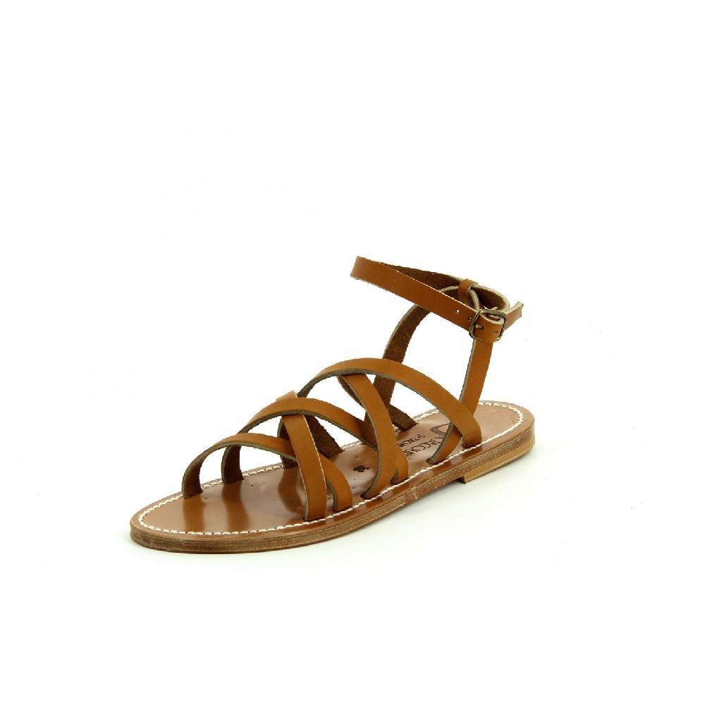 K.JACQUES MYCENES Sandales plates Cuir Pul Naturel