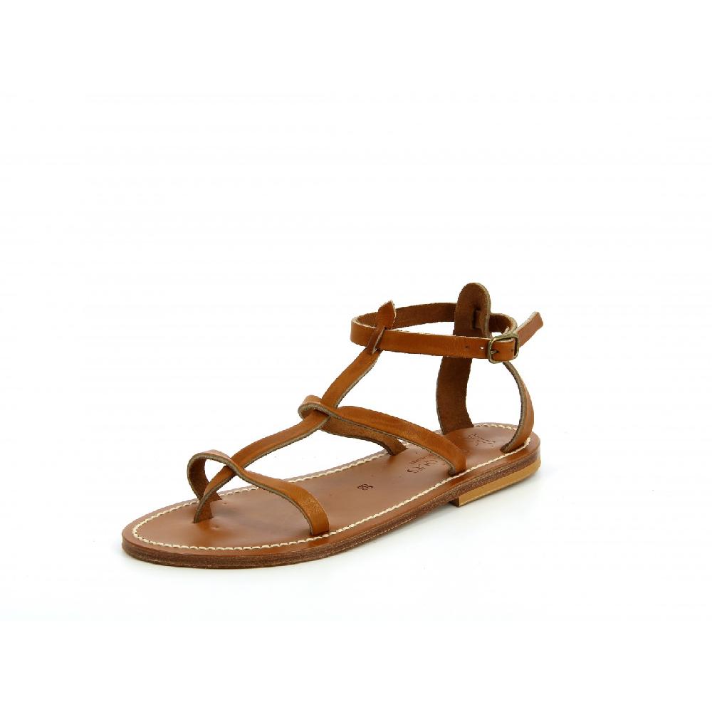 K.JACQUES PANDA Sandales plates Cuir Pul Naturel