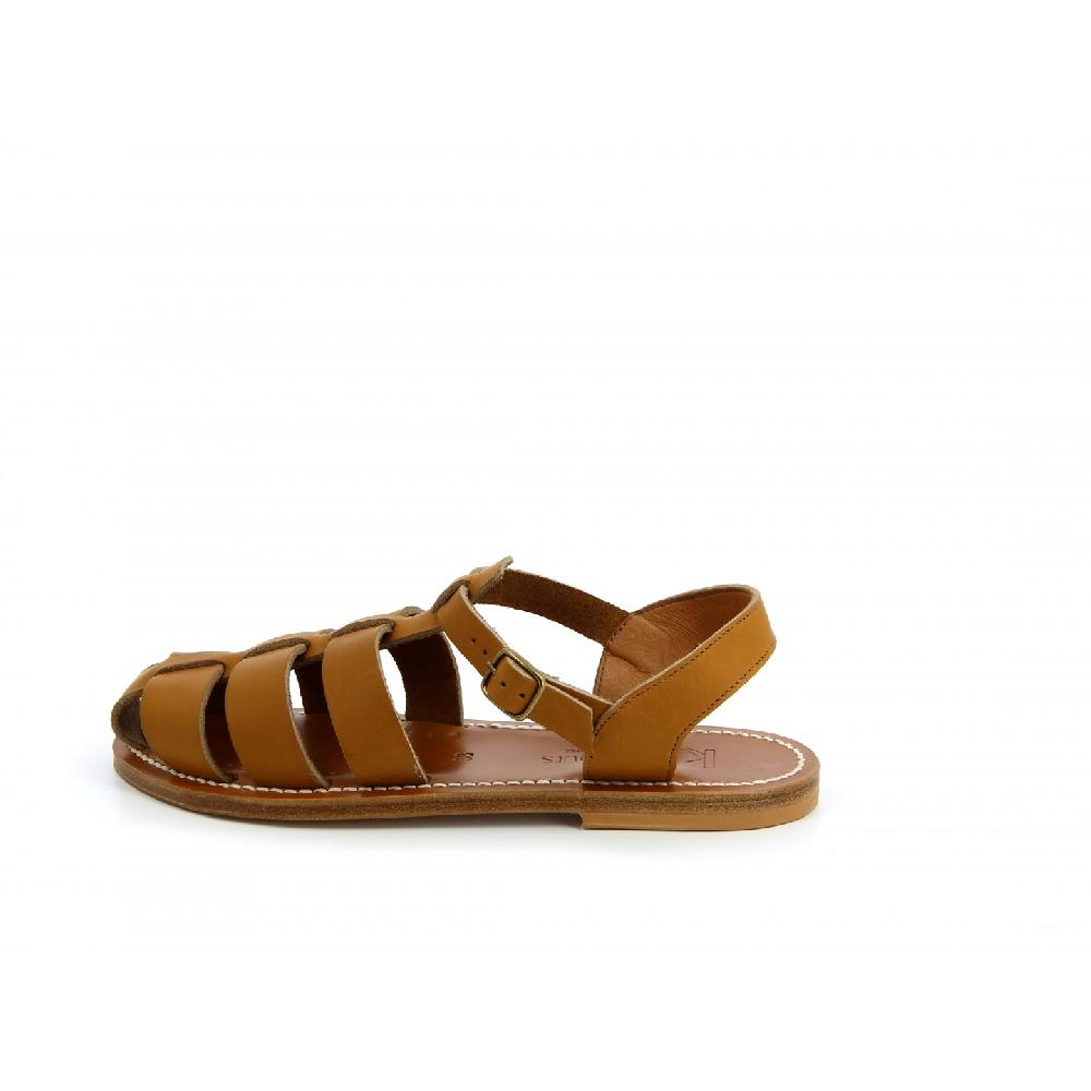 K.JACQUES PANGEE Sandales Plates Cuir Pul Naturel