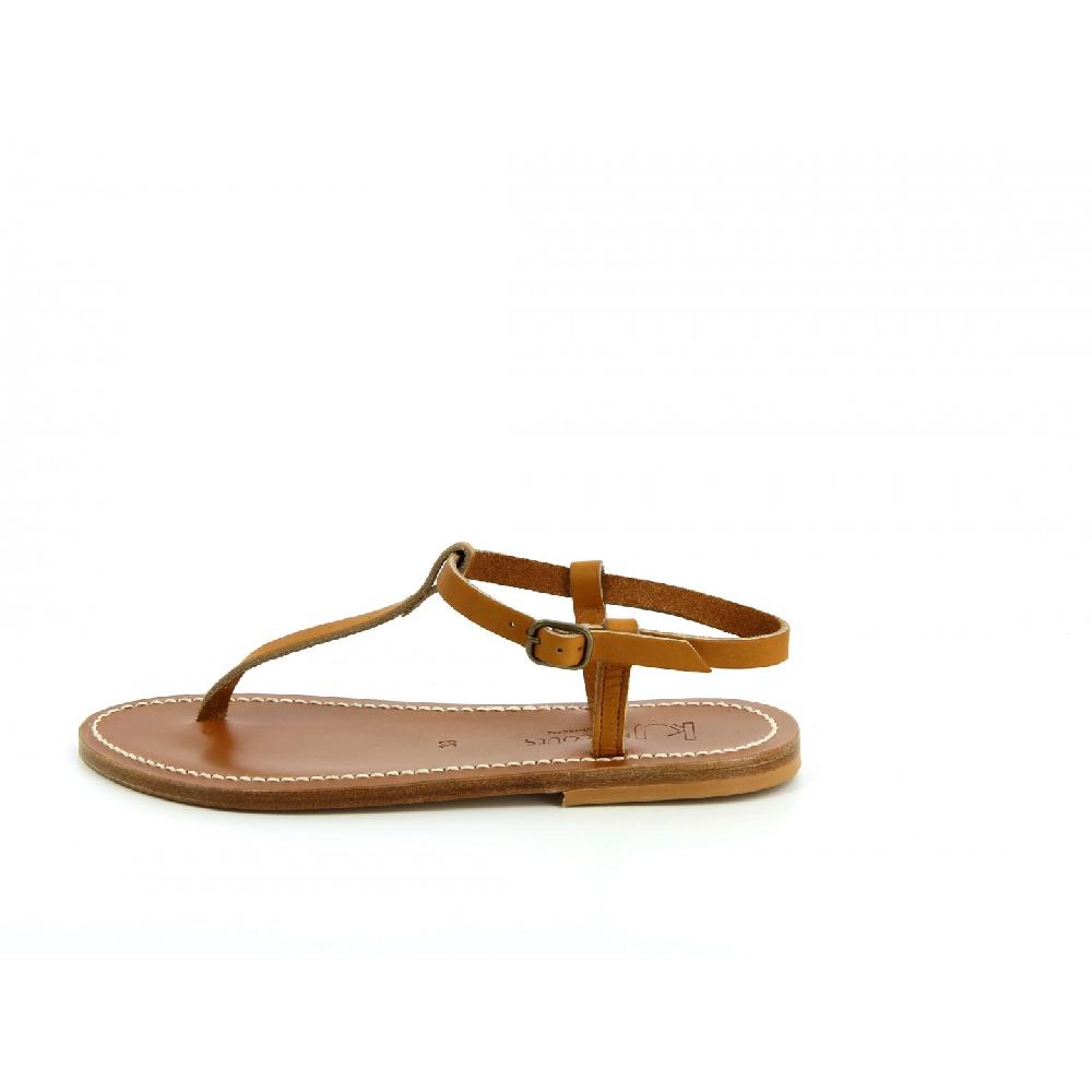 K.JACQUES PETRONE Sandales Plates Cuir Pul Naturel