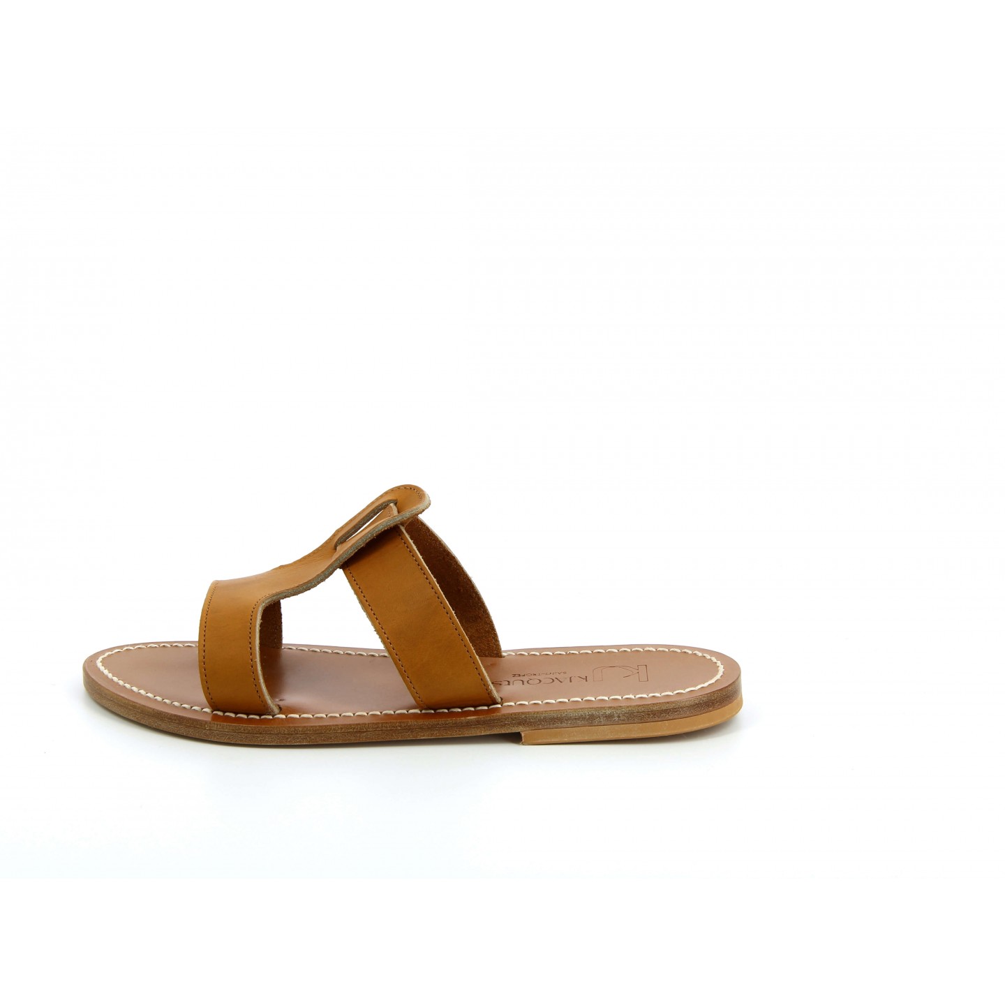 K.JACQUES RHEA Sandales Plates Cuir Pul Naturel