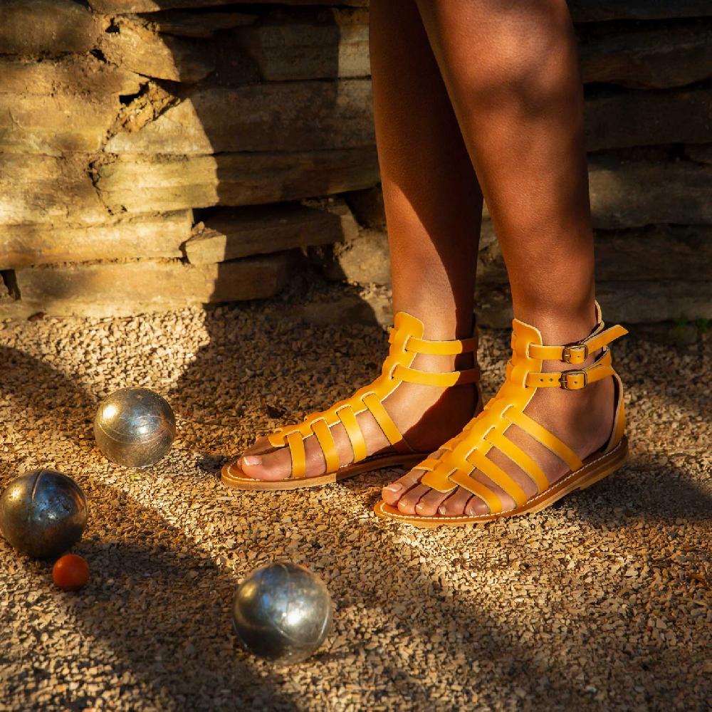 K.JACQUES TALINE Sandales plates Cuir Pul Naturel