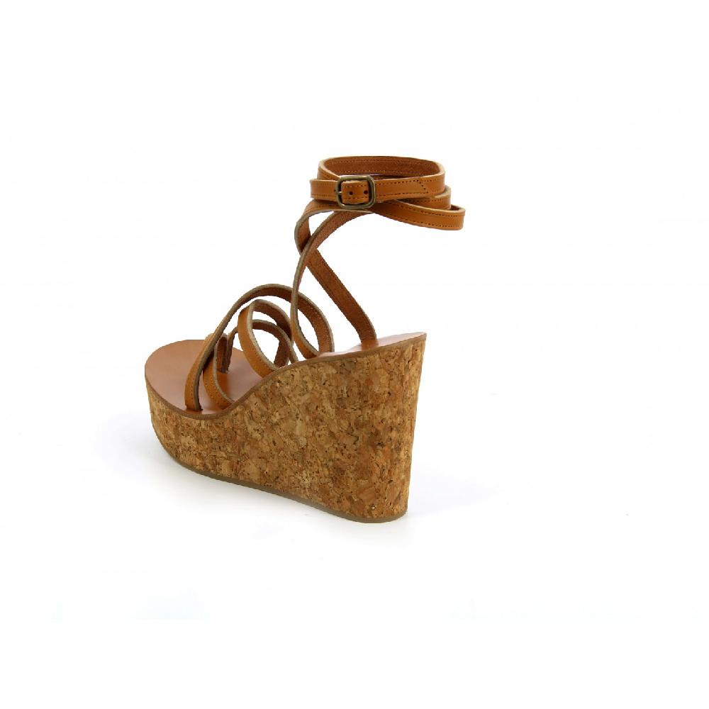 K.JACQUES TRISULA Femme Cuir Pul Noir