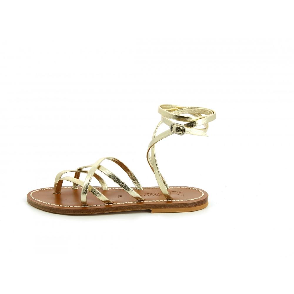 K.JACQUES ZENOBIE Sandales Plates Cuir Kampal Duna