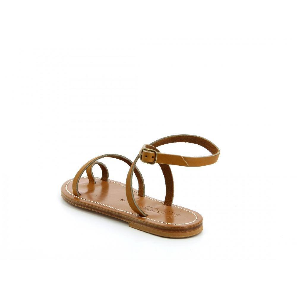 K.JACQUES LOKI Sandales Plates Cuir Imprimé Léopard