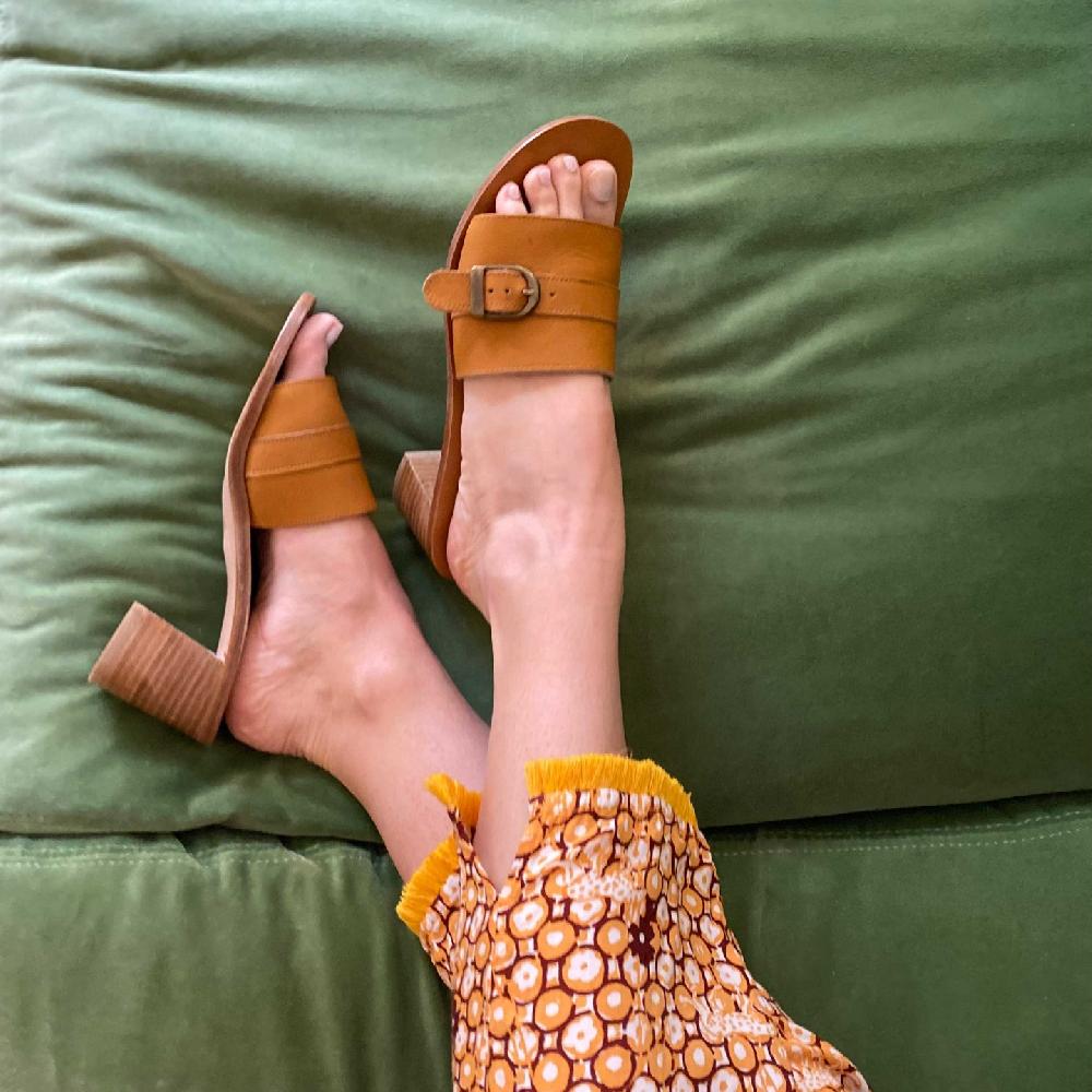 K.JACQUES MARAVILLA Sandales à Talons Cuir Pul Kaki