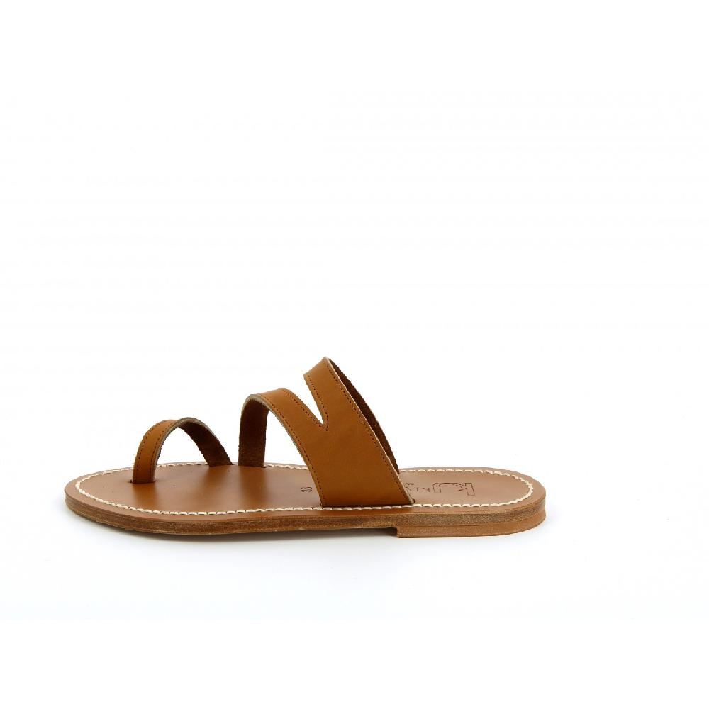 K.JACQUES MERCATOR Sandales Plates Cuir Metyl Champan