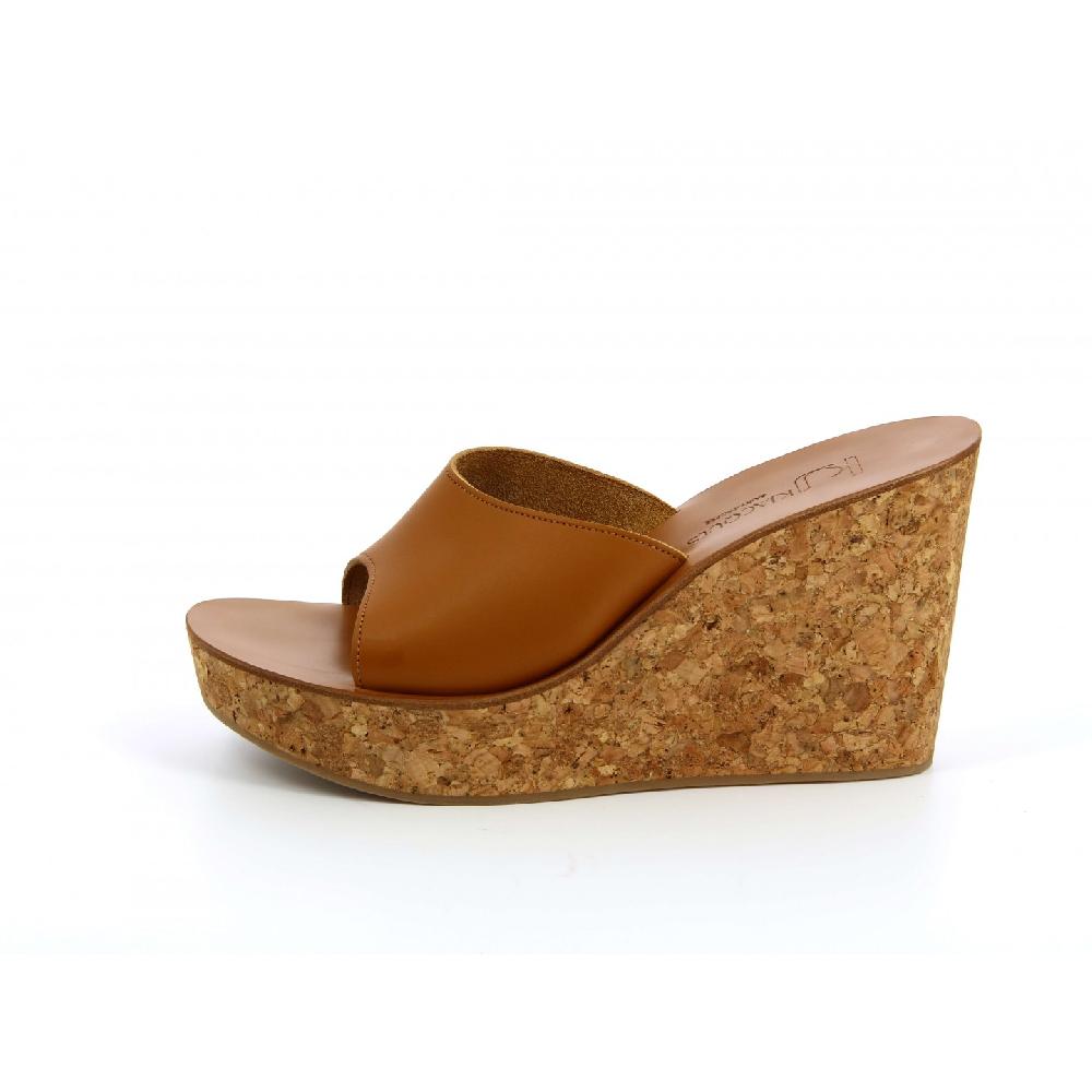 K.JACQUES NORMAN Sandales Compensées Cuir Pul Naturel