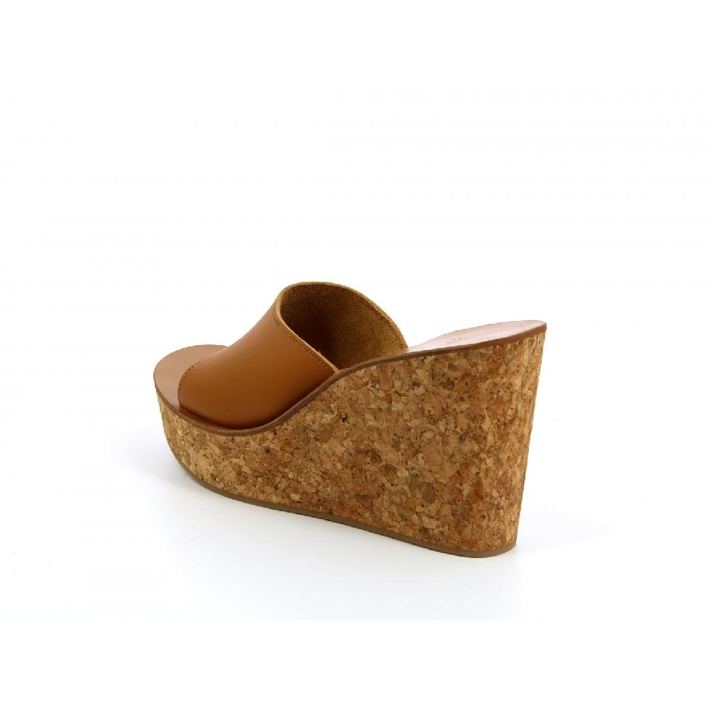 K.JACQUES NORMAN Sandales Compensées Cuir Pul Naturel