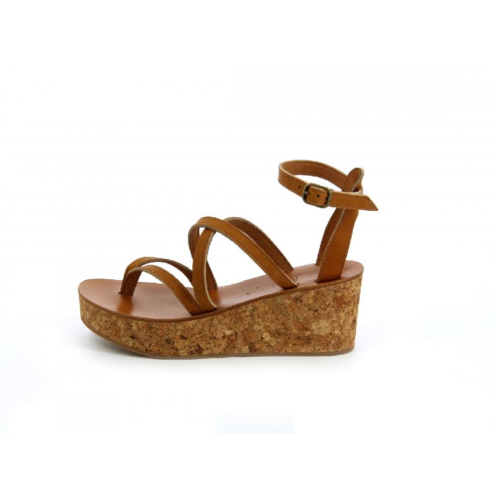 K.JACQUES ODELYNE Sandales Compensées Cuir Pul Naturel