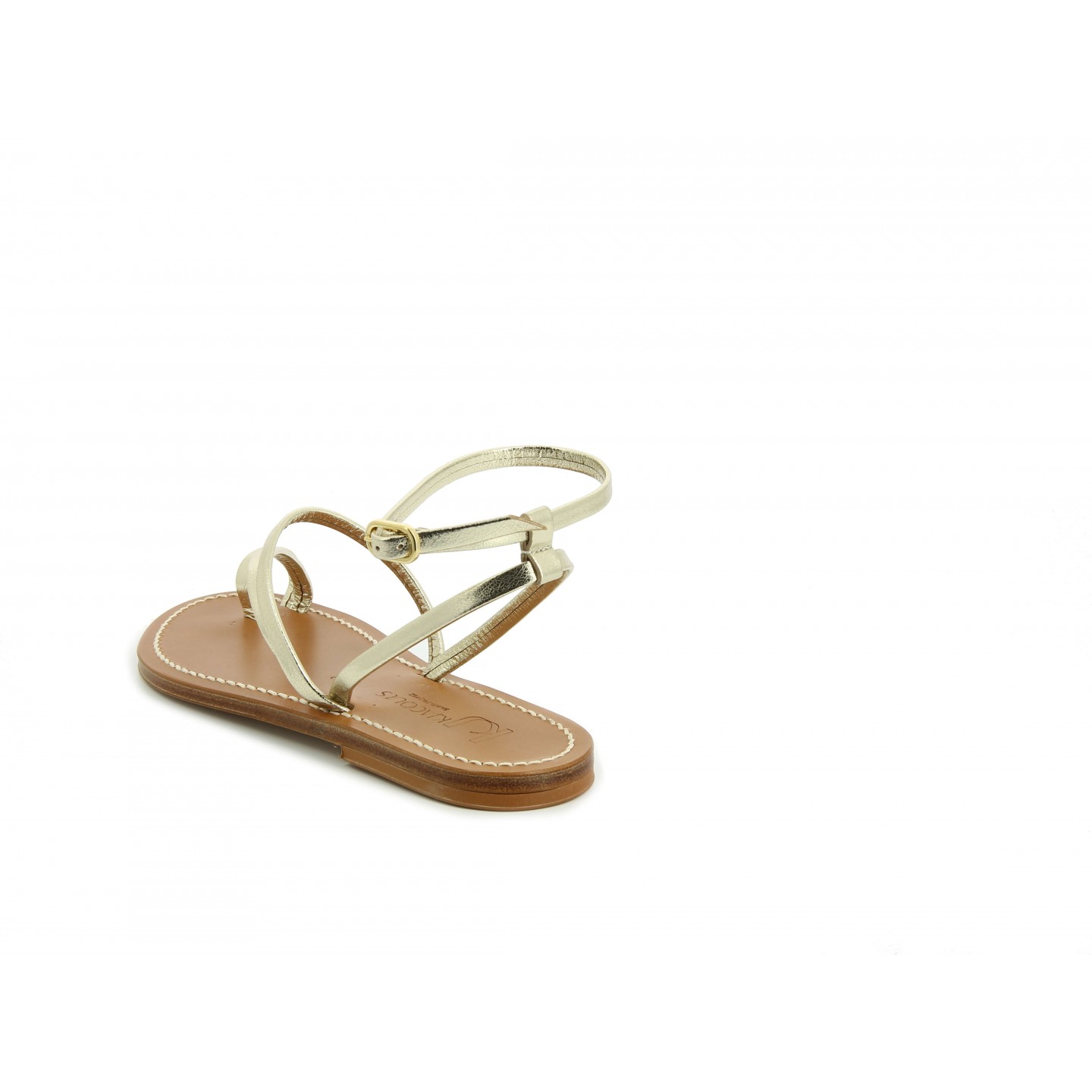 K.JACQUES OMBELINE Sandales Plates Cuir Metyl Champan