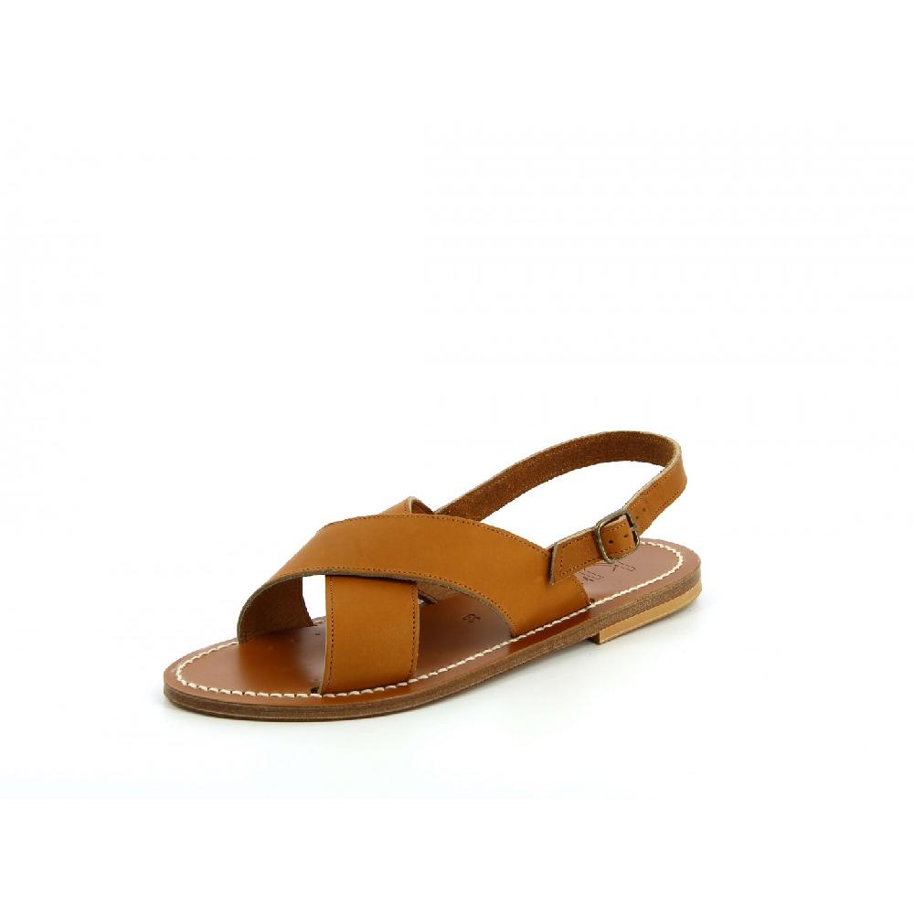 K.JACQUES OSORNO Sandales plates Cuir Velours Solar