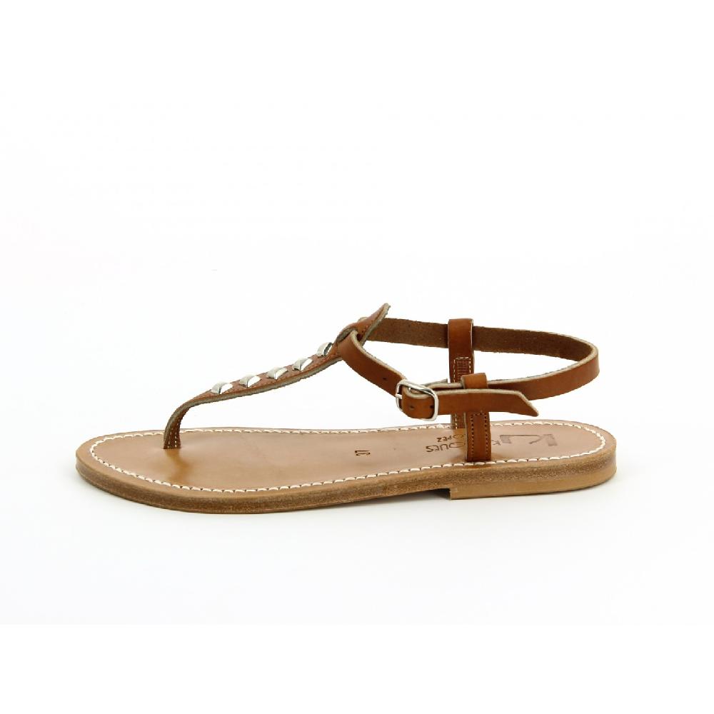 K.JACQUES PICONPYR Sandales Plates Cuir Pul Naturel