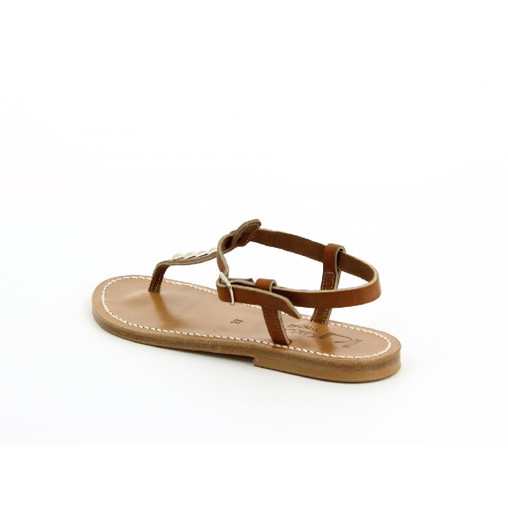 K.JACQUES PICONPYR Sandales Plates Cuir Pul Naturel