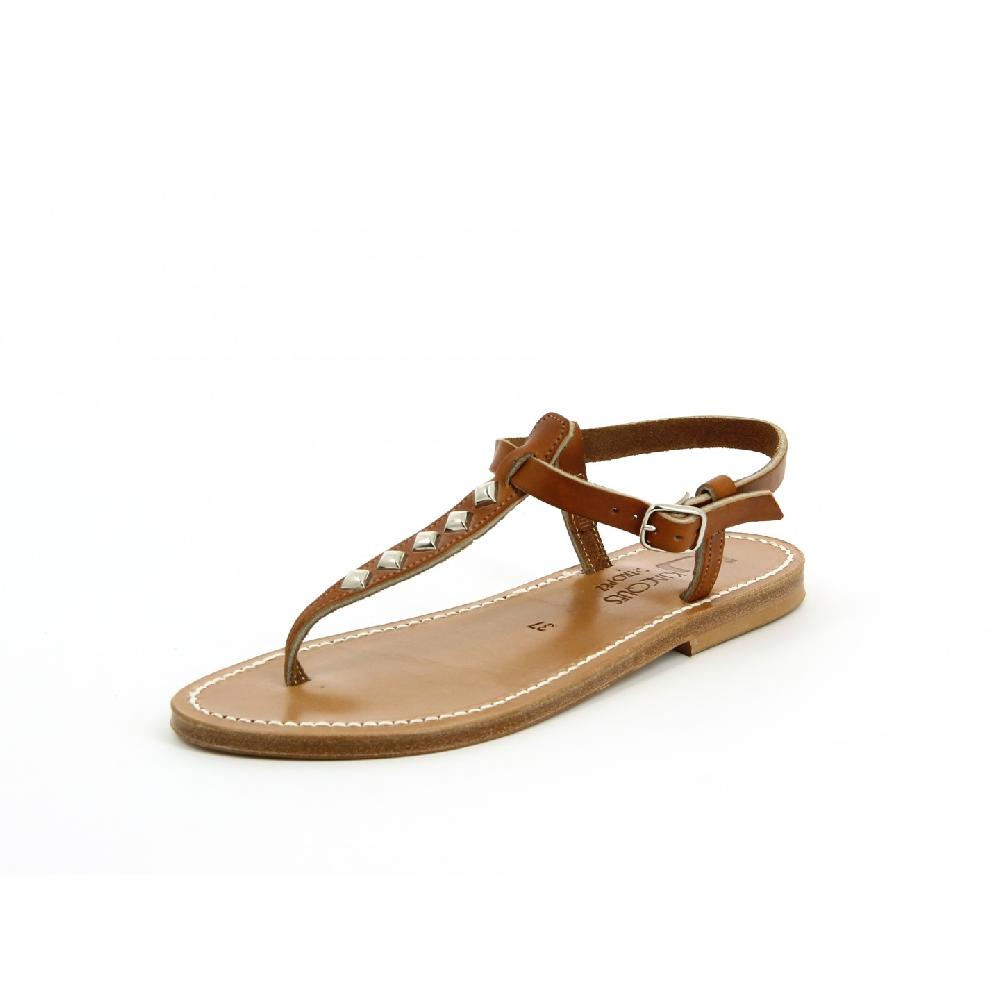 K.JACQUES PICONPYR Sandales plates Cuir Pul Naturel