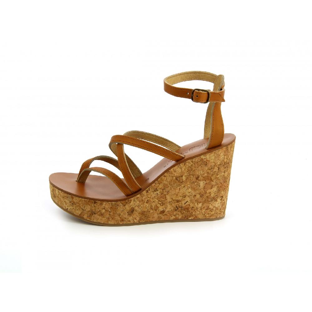 K.JACQUES RAKNA Sandales Compensées Cuir Pul Naturel