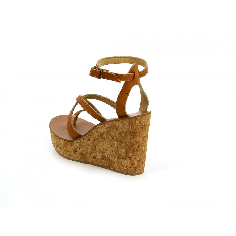 K.JACQUES RAKNA Sandales Compensées Cuir Pul Naturel