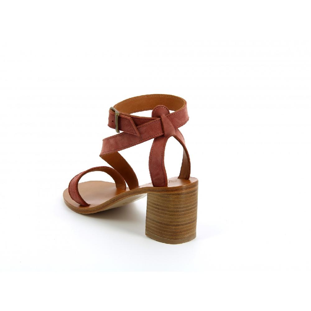 K.JACQUES SERAPHINE Sandales à Talons Cuir Velours Rose Down