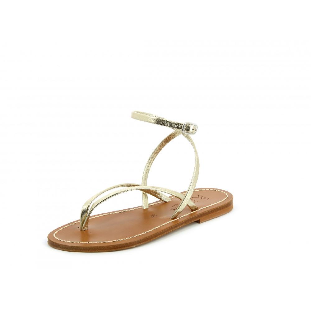 K.JACQUES SMYRNE Sandales plates Cuir Métyl Champan