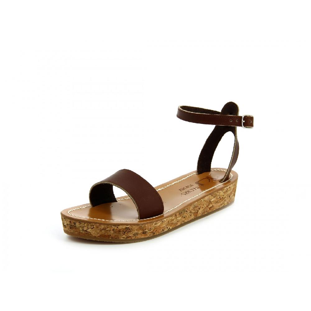 K.JACQUES TALLOIRE Sandales compensées Cuir Pul Marron