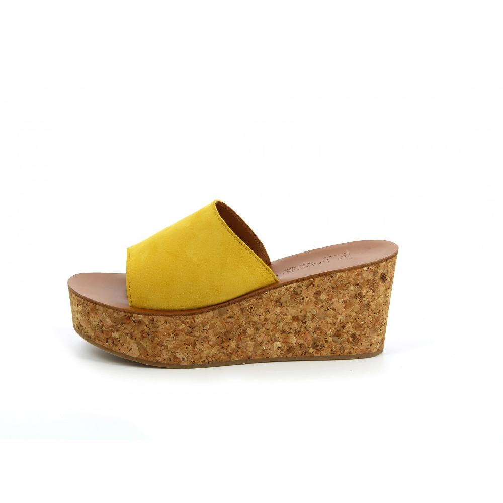 K.JACQUES TILOMAR Sandales Compensées Cuir Velours Solar