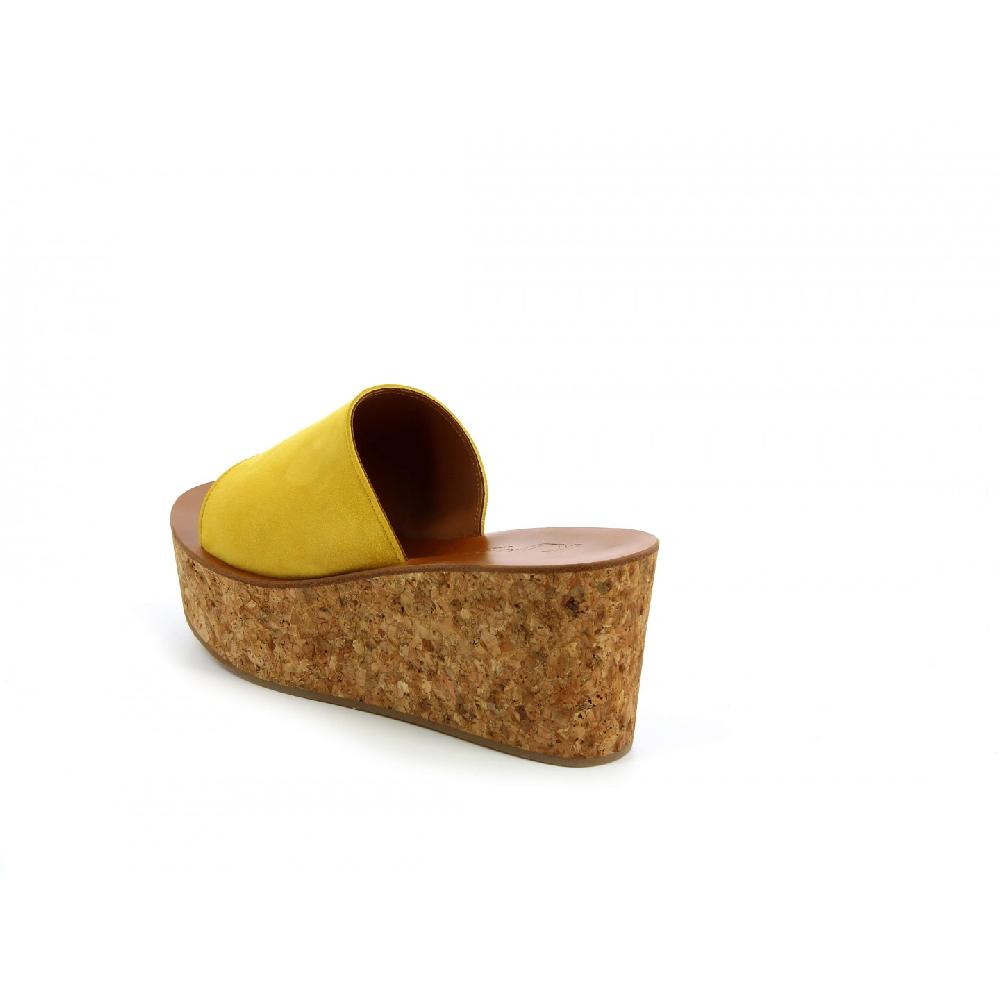 K.JACQUES TILOMAR Sandales Compensées Cuir Velours Solar