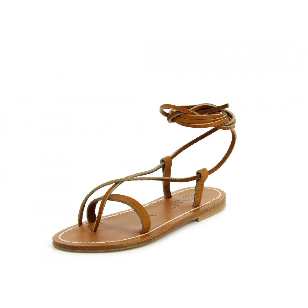 K.JACQUES TIRESIAS Sandales plates Cuir Pul Naturel