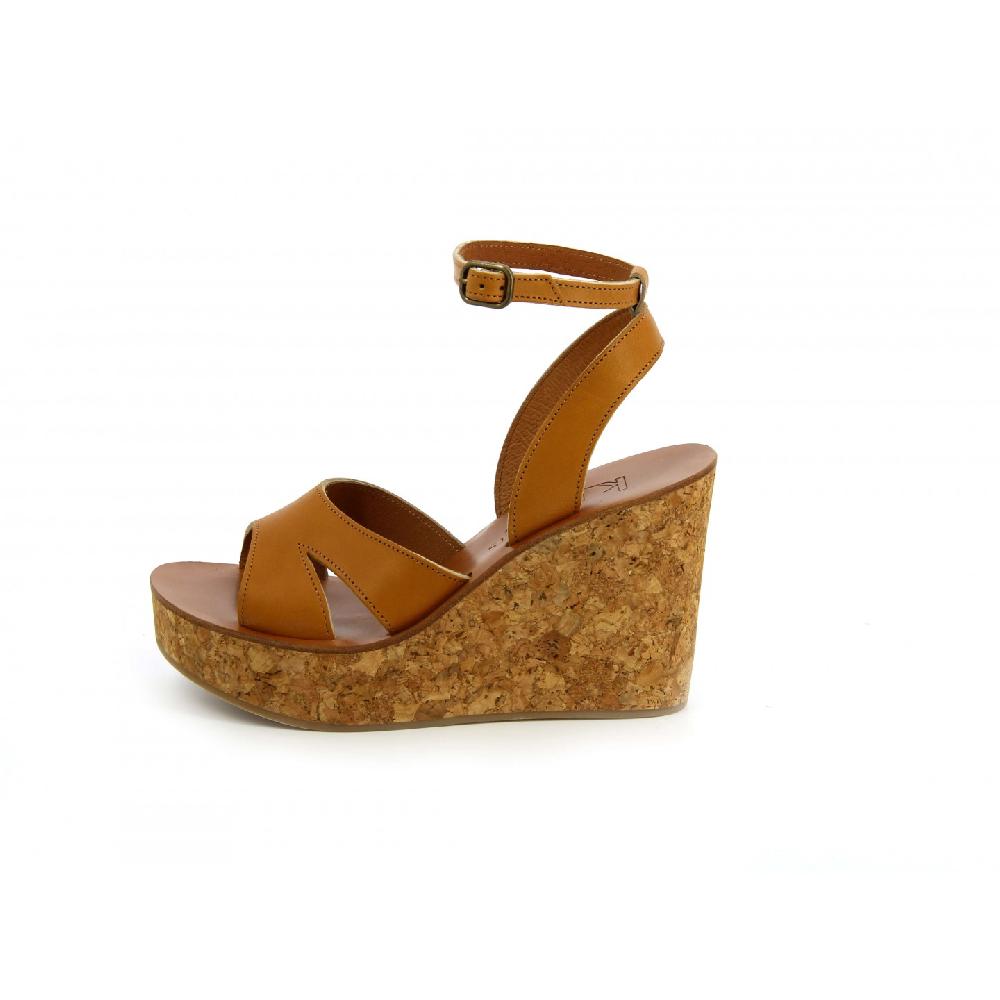K.JACQUES YOKO Sandales Compensées Cuir Pul Naturel