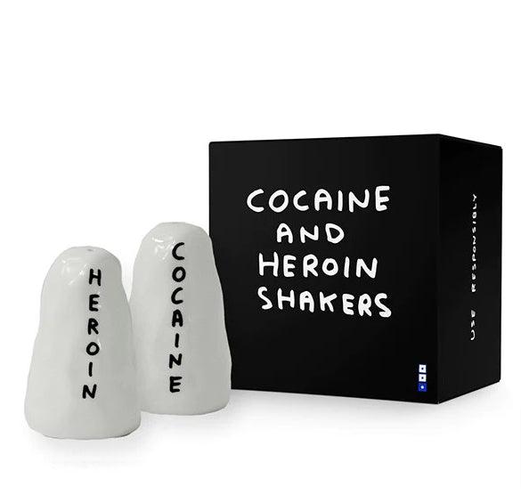 k.olin tribu heroin and cocaine salt & pepper shakers by D Shrigley