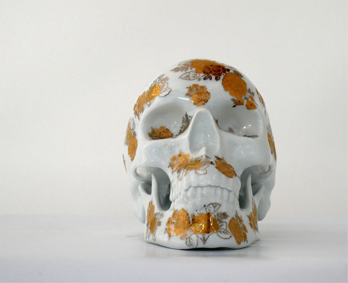 K.olin Tribu Skull Gold Flowers By NooN