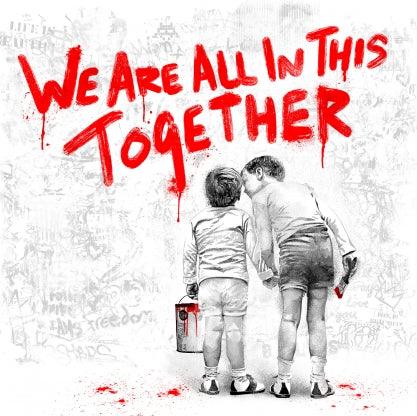 k.olin tribu Print We Are All In This Together Red by Mr Brainwash