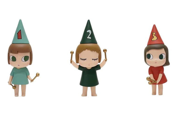 k.olin tribu Sculpture 123 Drumming Girls Figures Set of 3 by NARA