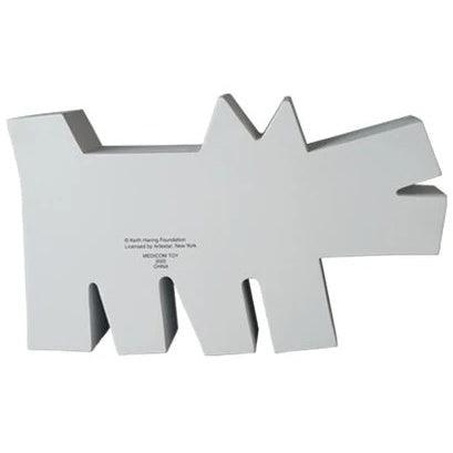 K.olin Tribu Sculpture Barking Dog Statue White By Keith Haring
