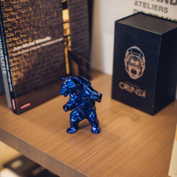 K.olin Tribu Sculpture Bear Spirit Blue Edition By Richard Orlinski