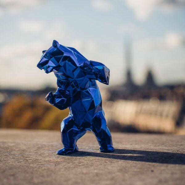 K.olin Tribu Sculpture Bear Spirit Blue Edition By Richard Orlinski