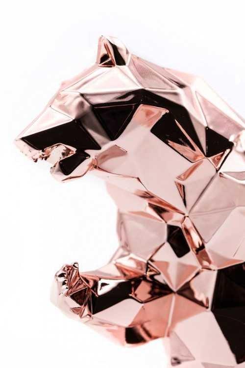 K.olin Tribu Sculpture Bear Spirit GOLD PINK Edition By Richard Orlinski
