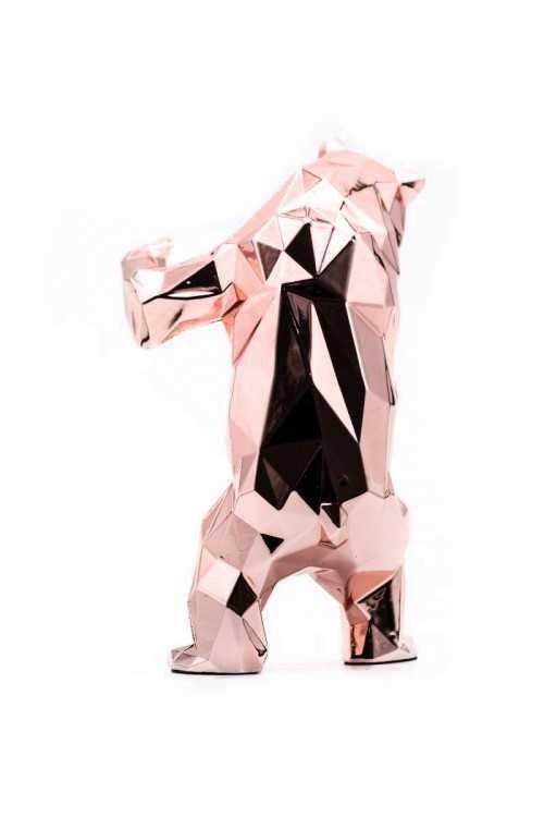K.olin Tribu Sculpture Bear Spirit GOLD PINK Edition By Richard Orlinski