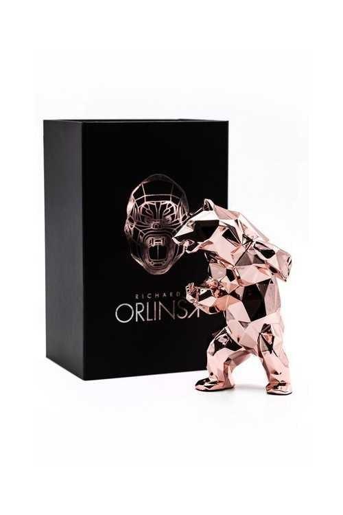 k.olin tribu Sculpture Bear Spirit GOLD PINK Edition by Richard Orlinski