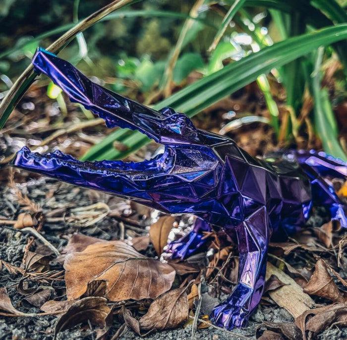 K.olin Tribu Sculpture CROCO Spirit Purple Edition By Richard Orlinski