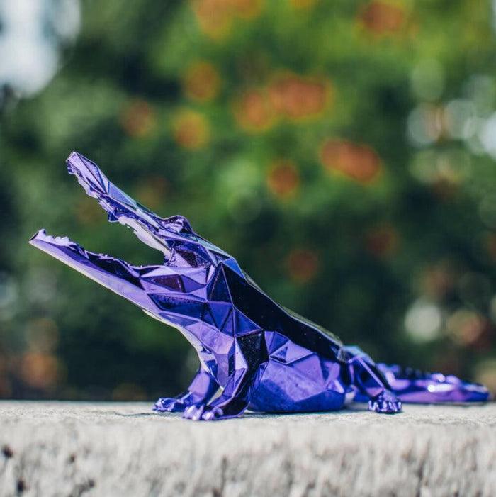 K.olin Tribu Sculpture CROCO Spirit Purple Edition By Richard Orlinski