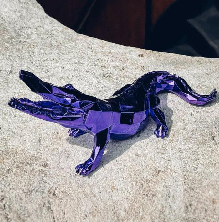 K.olin Tribu Sculpture CROCO Spirit Purple Edition By Richard Orlinski