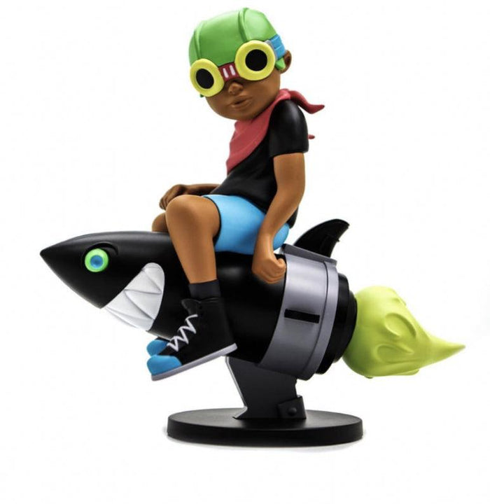 k.olin tribu Sculpture FLY BOY BEYOND THE BEYOND BLACK TEE by Hebru Brantley