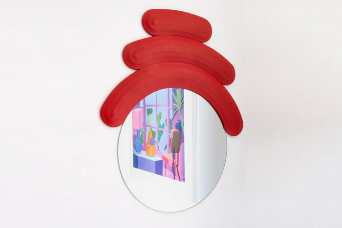 K.olin Tribu Sculpture FRIEND MIRROR RED By JOSH SPERLING