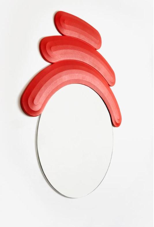 k.olin tribu Sculpture FRIEND MIRROR RED by JOSH SPERLING