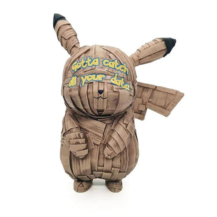 k.olin tribu Sculpture Gotta Catch All Your Data Figure Brown by Laurence Vallieres