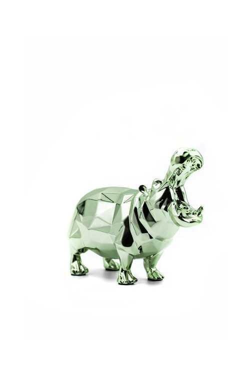 K.olin Tribu Sculpture Hippo Spirit Green Edition By Richard Orlinski
