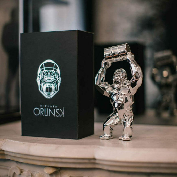 K.olin Tribu Sculpture KONG OIL SPIRIT SILVER EDITION By Richard Orlinski